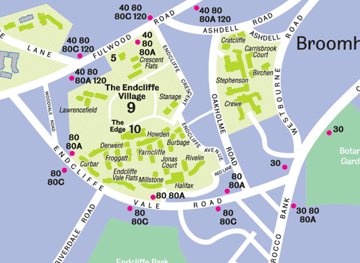 Map of Endcliffe Village